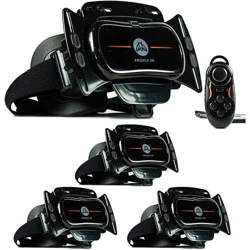 Freefly Mobile Virtual Reality Headset & Glide Wireless Bluetooth Controller for Android Phones (4 Pack)