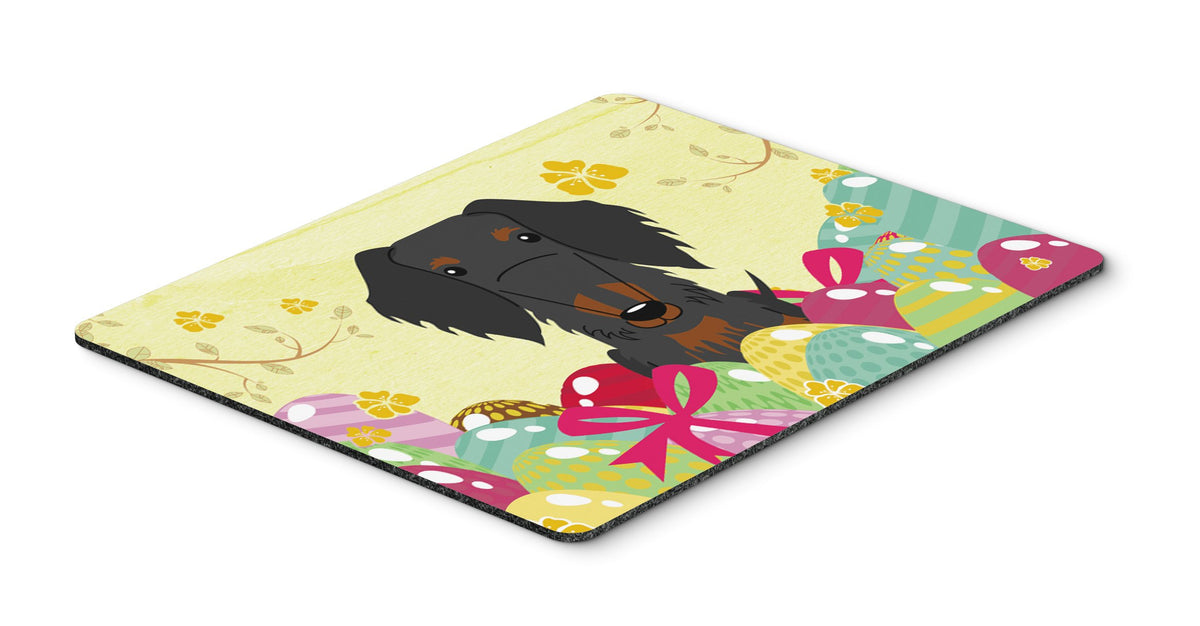 Caroline's Treasures BB6127MP Easter Eggs Wire Haired Dachshund Black Tan Mouse Pad, Hot Pad or Trivet for Home Office Gaming Working Computers Laptop