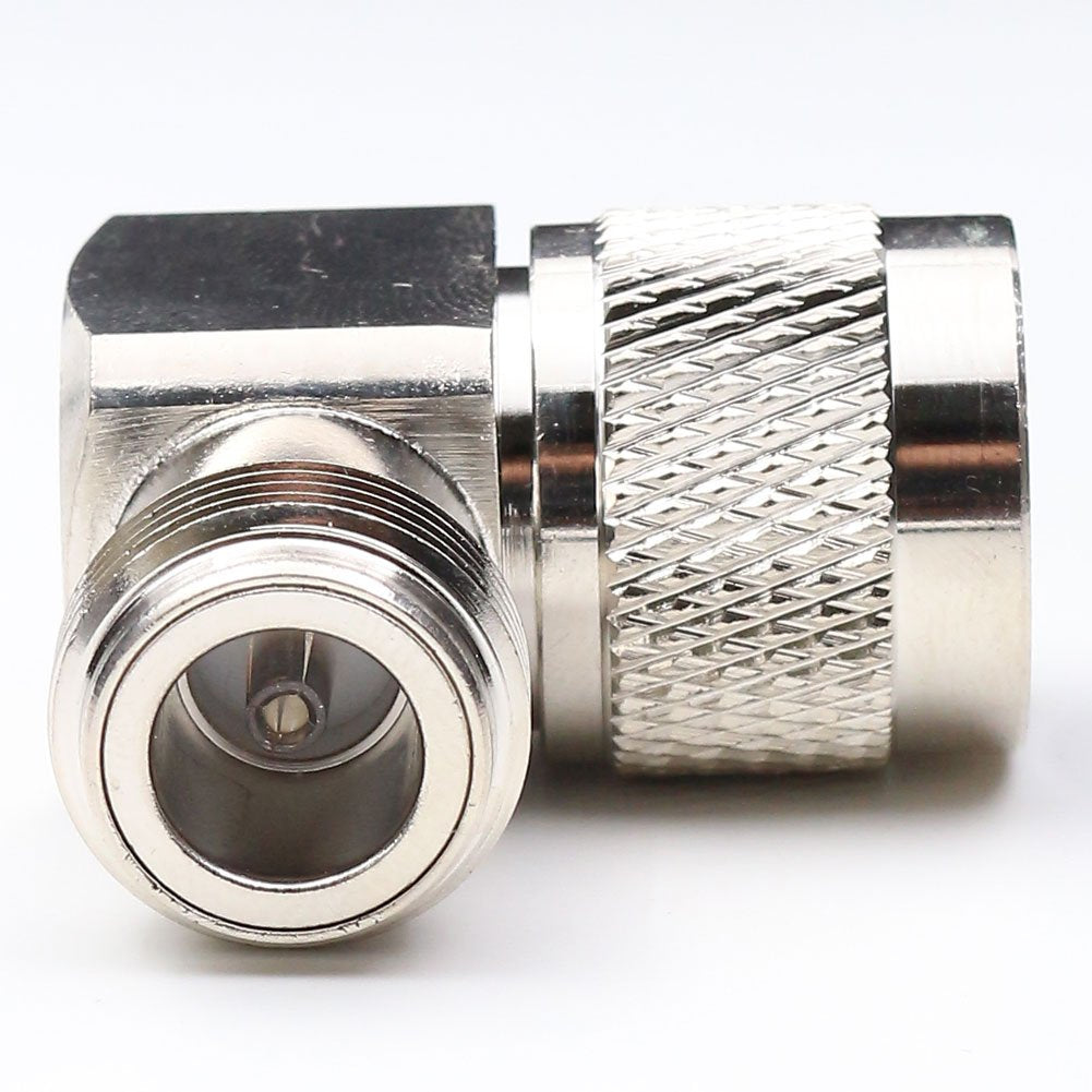 ANHAN N Type Connectors N Adapters N Type Coax Connector Walkie Talkie N adapters RF coaxial Cable Adapter (N Male to Female Right Angle)
