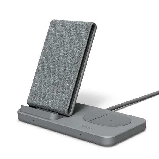 iOttie iON Wireless Duo CERTIFIED BY GOOGLE 15W Stand + 5W Pad Qi-Certified Charger | Compatible with Google, Google Pixel, Pixel Buds | Includes