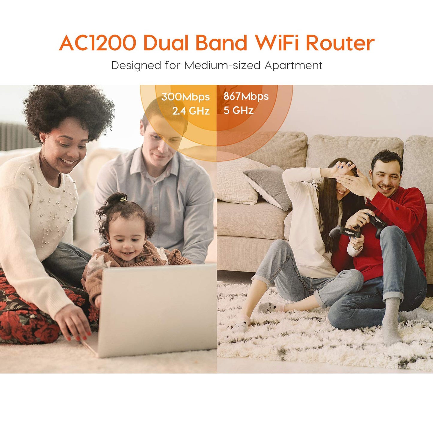 Tenda AC1200 Smart WiFi Router | Dual Band Wireless Internet Router | AP Mode| IPv6 | Guest WiFi, and Parental Controls | Various scenarios |