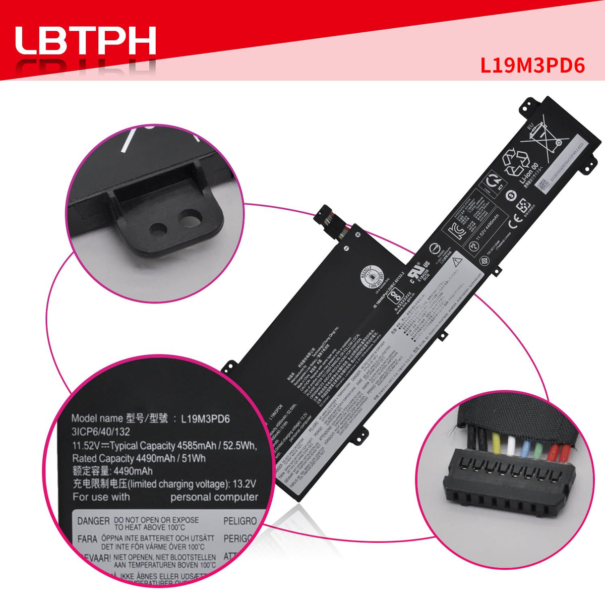 L19M3PD6 Battery for Lenovo Flex 5-14IIL05 5-15IIL05 5-14ARE05 82DF 81X2