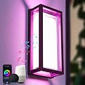 iYogaled LED Outdoor Wall Light Color Changing, 14 Inch Modern RGBCW Wall Sconce, 22W 1800LM Exterior Light Fixture, Smart Porch Lights Tuya App