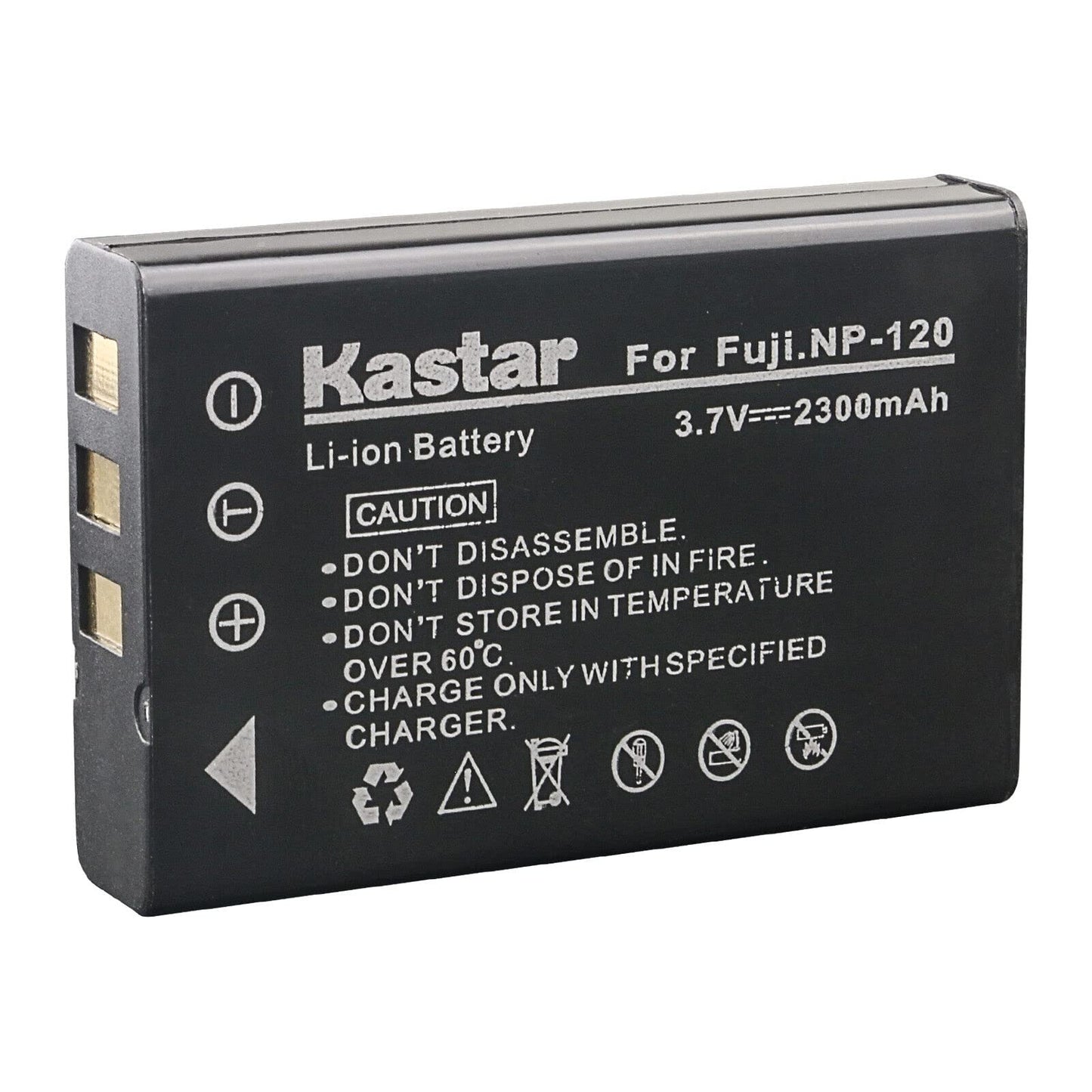 Kastar 3-Pack FNP-120 Battery and LCD AC Charger Compatible with FUJIFILM NP-120, NP-120B, Minolta MN80NV 1080P, CONTAX BP-1500S, KYOCER BP-1500S