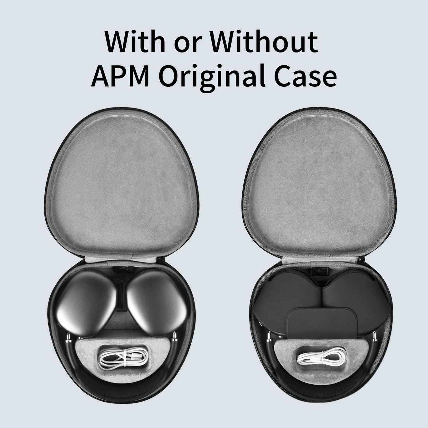 for Apple AirPods Max Case Accessory: WIWU AirPod Max Case with Sleep Mode | Airpod Max Accessories for Apple Headphones | Ultra-Slim Travel Carrying