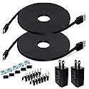 26FT Power Extension Cable Charger for Blink Outdoor(3rd Gen)/XT/XT2, Wyze Cam v4/v3/OG, Arlo Essential,Weatherproof Power Cord with Adapter