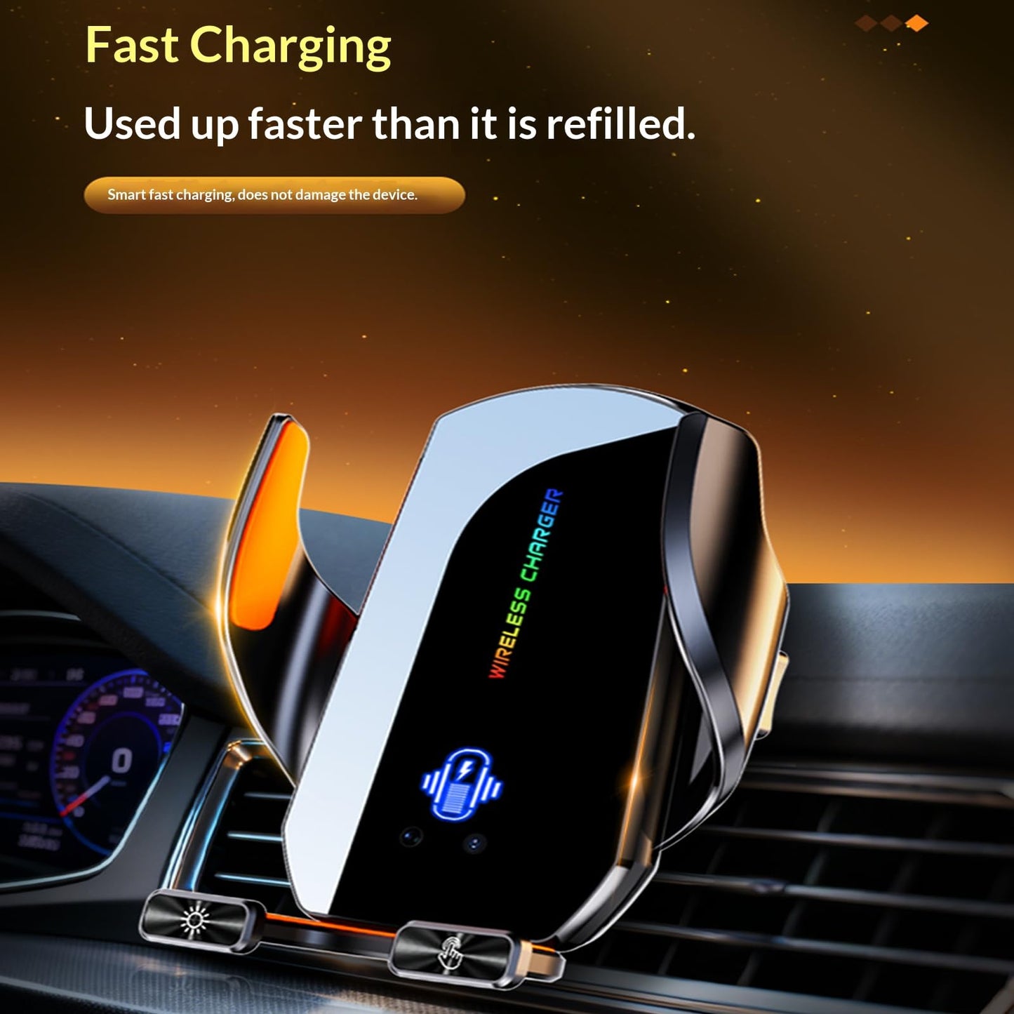 Wireless Car Charger,Phone Mount for Car Wireless Charger,15W Fast Charging Car Phone Holder Mount,Car Wireless Charger Universal Compatibility