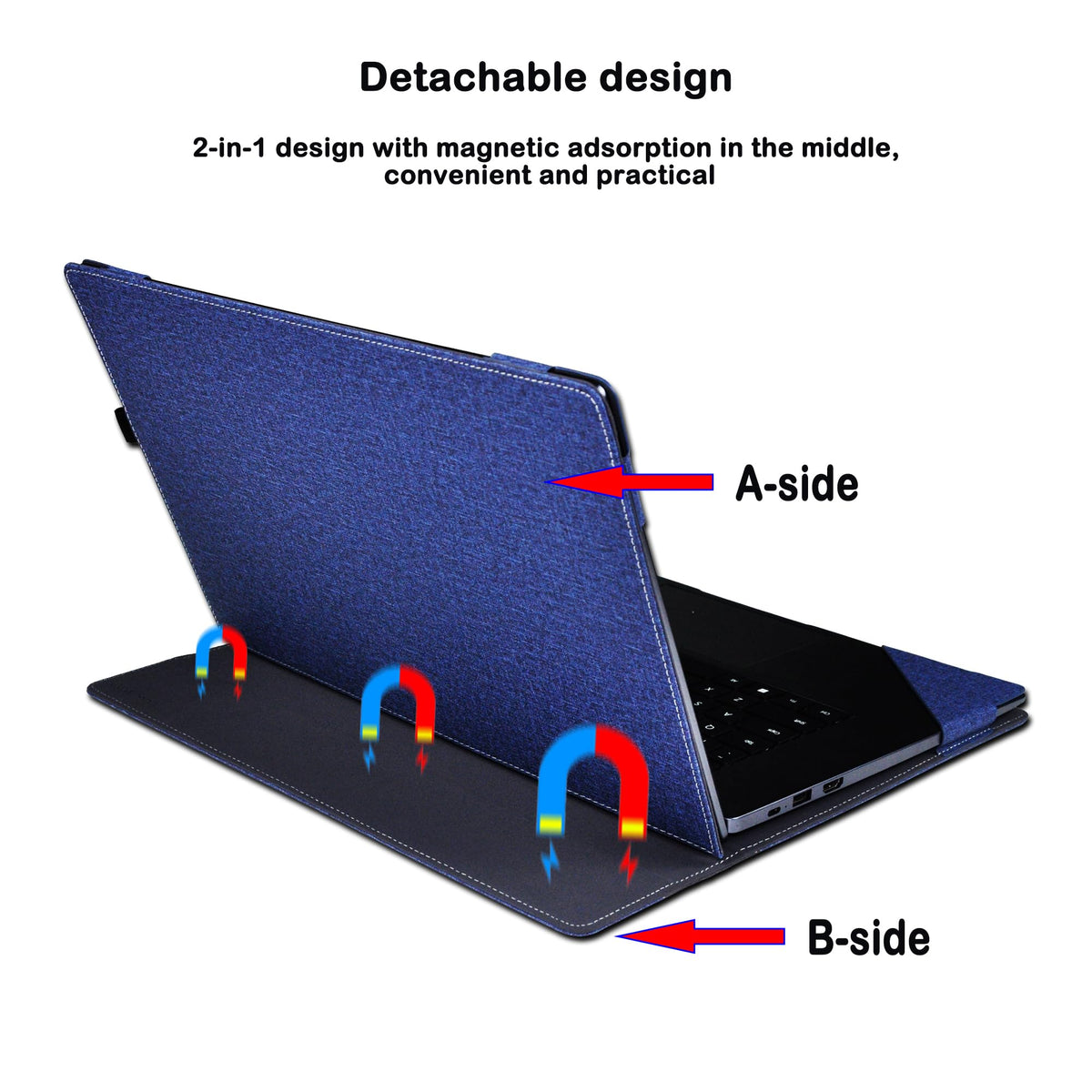 Laptop Case Cover for Dell 14 Plus DB14250 & Pro 14 PC14255/PC14250 & Pro14 Plus PB14250 /PB14255 Sleeve,PU Leather Protective Shell Notebook PC Bag