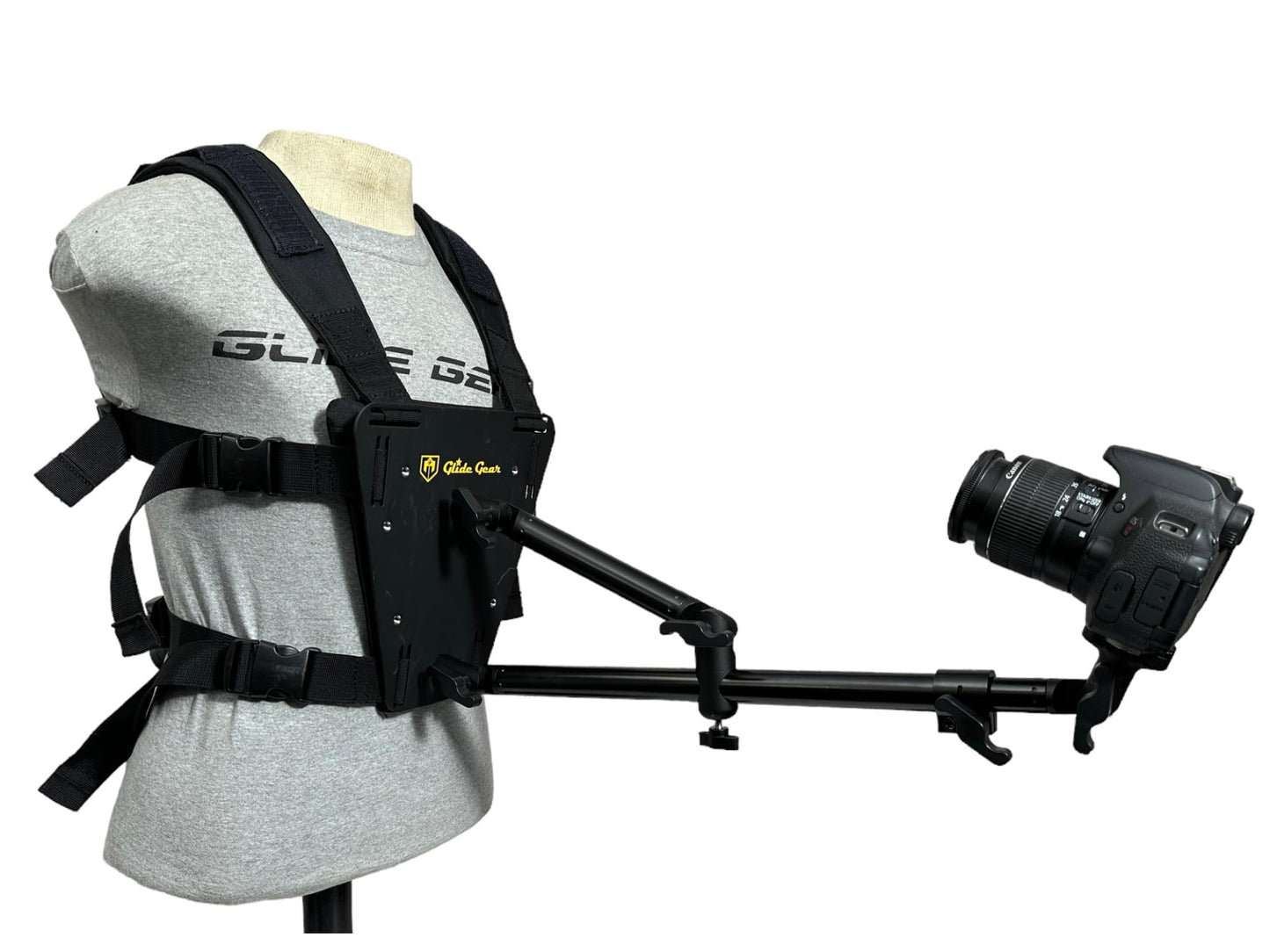 Glide Gear SNC 100 Snorricam Rig - for DSLR, Smartphone - Chest Mount, 3ft Arm, 3.3lb Payload, Lightweight Aluminum Harness