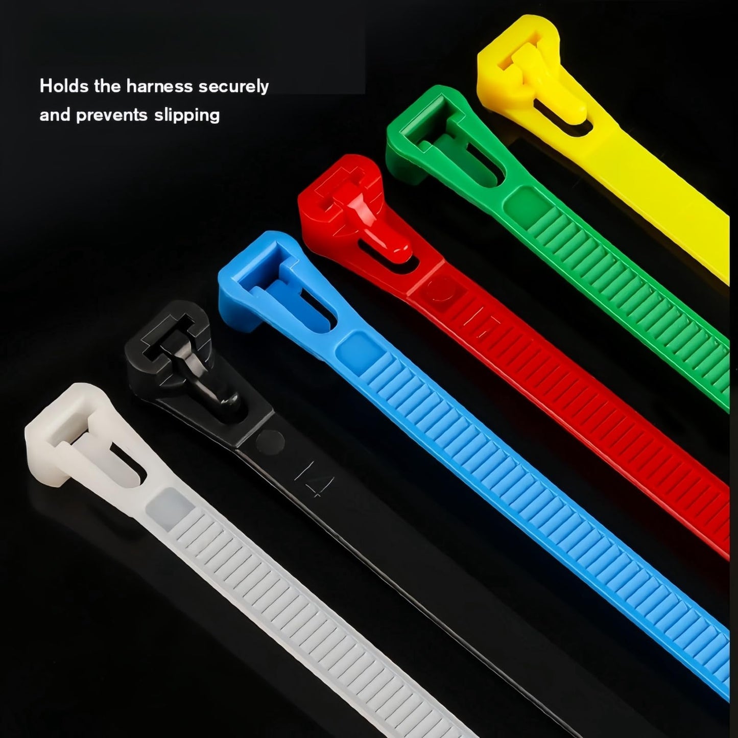 Reusable Zip Ties Nylon 100 PCS (White, 12inch)
