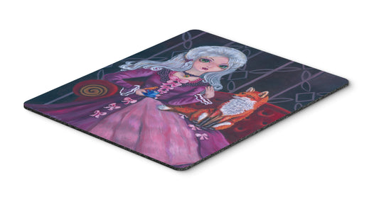 Caroline's Treasures 7398MP Tea Time Fox Mouse Pad, Hot Pad or Trivet for Home Office Gaming Working Computers Laptop Mouse Mat,Washable Large