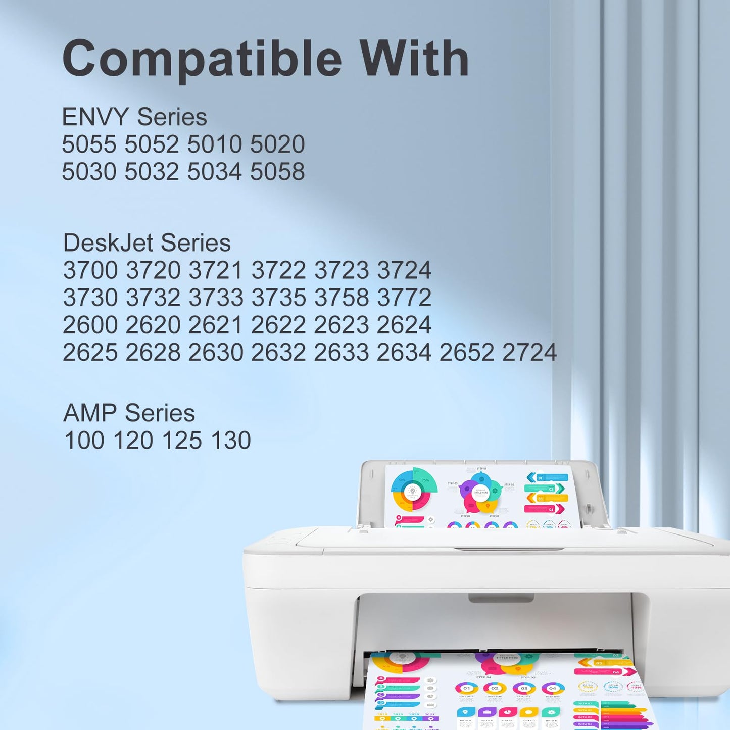 TEINO Remanufactured 65XL Ink Cartridge Replacement for HP Envy 5055 5052 DeskJet 3755 3772 3700 2655 3752 2600 2652 2622, Black, 2-Pack