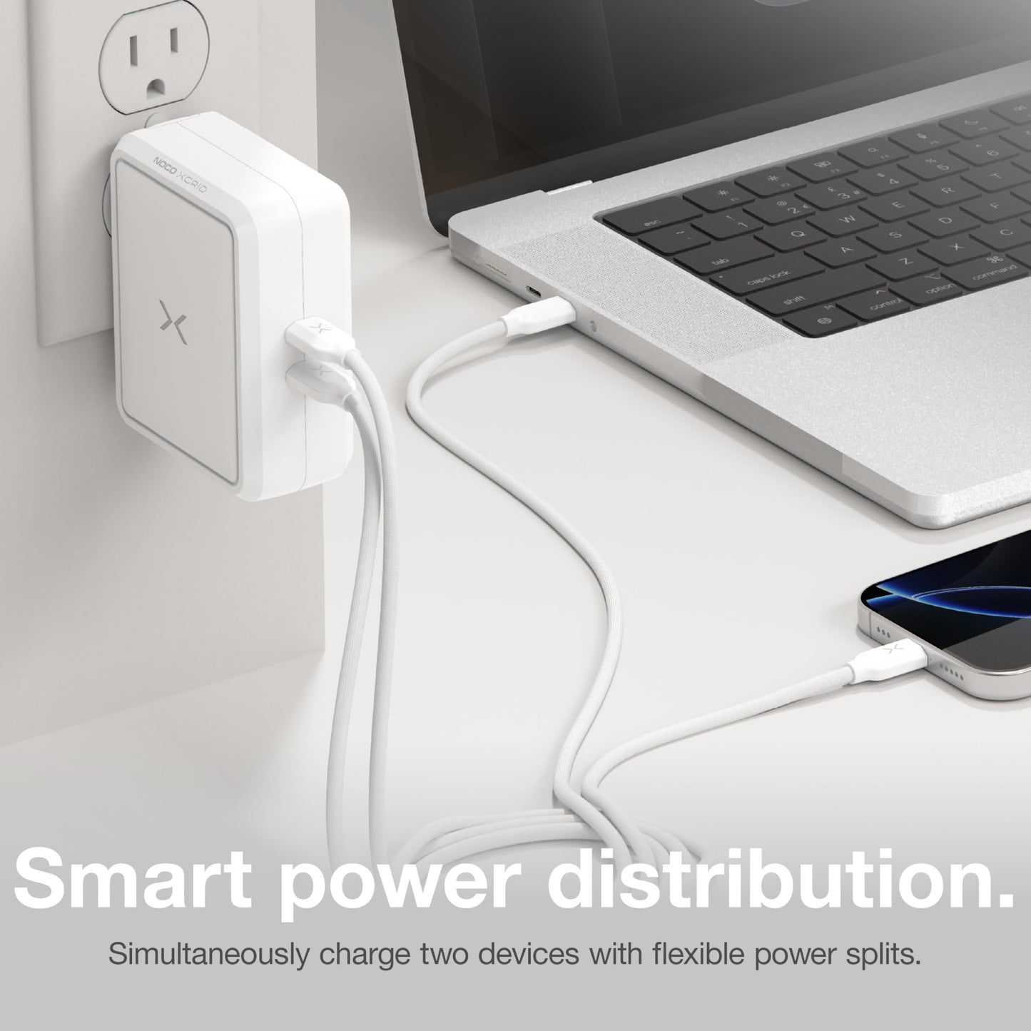 NOCO XGrid X140: 140W USB-C Charger - Dual Port GaN Power Adapter with PD 3.1, QC 5.0, and PPS - Fast Charging with Smart Power Distribution