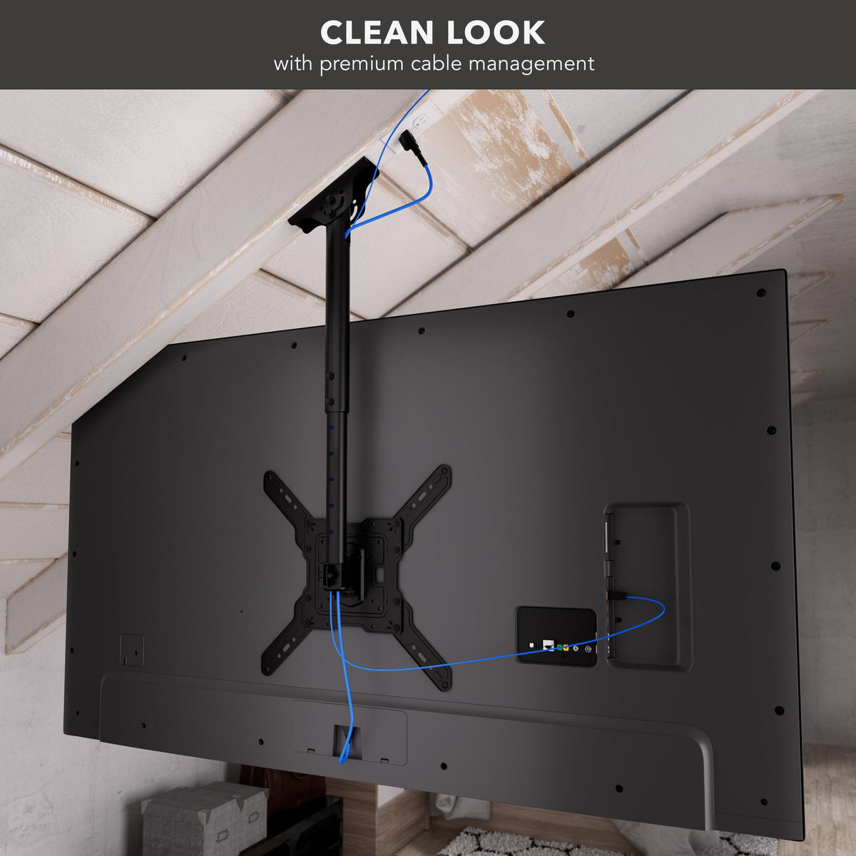 Mount-It! Ceiling TV Mount, 32-65", 99 lbs, MI-511