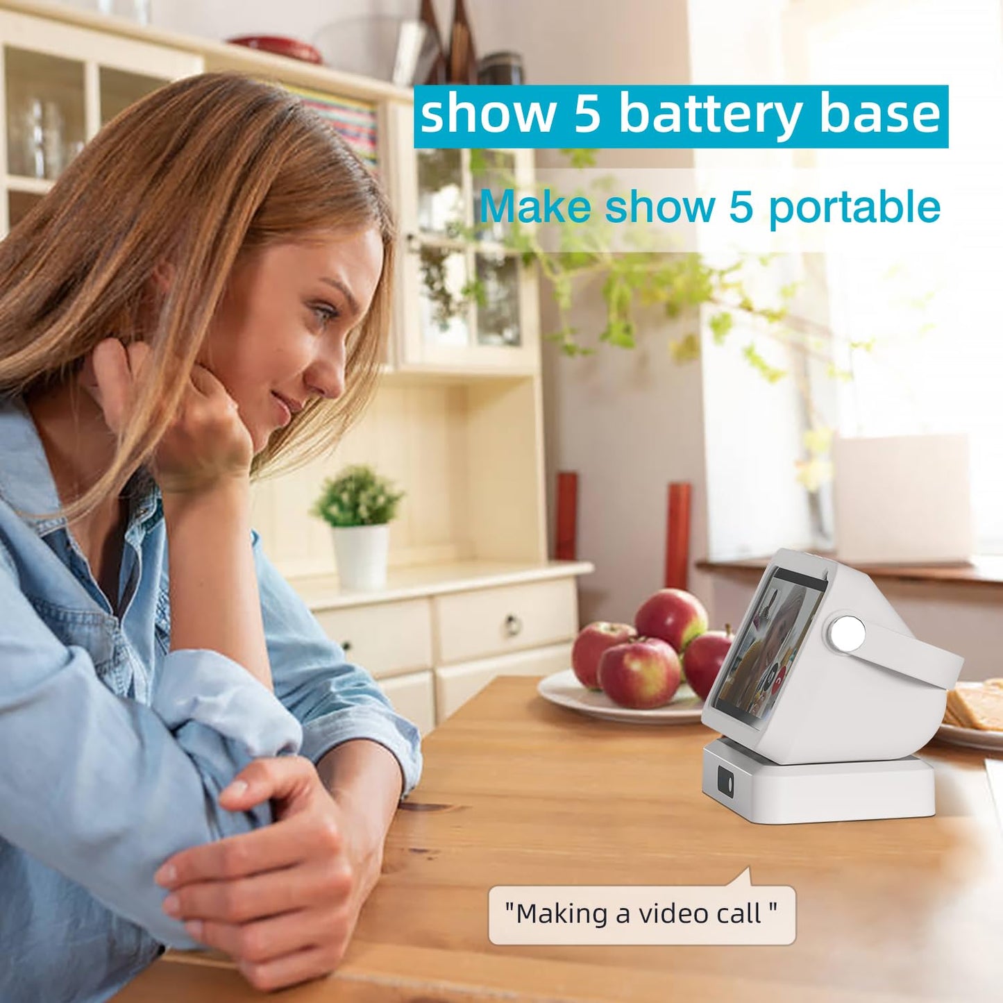 Blanou Show 5 Battery Base, Portable Show 5 1st Gen Battery Base,Smarts Speaker Battery Stand 10000 mAh 11Hours Work Time, Not Compatible Show5 3rd
