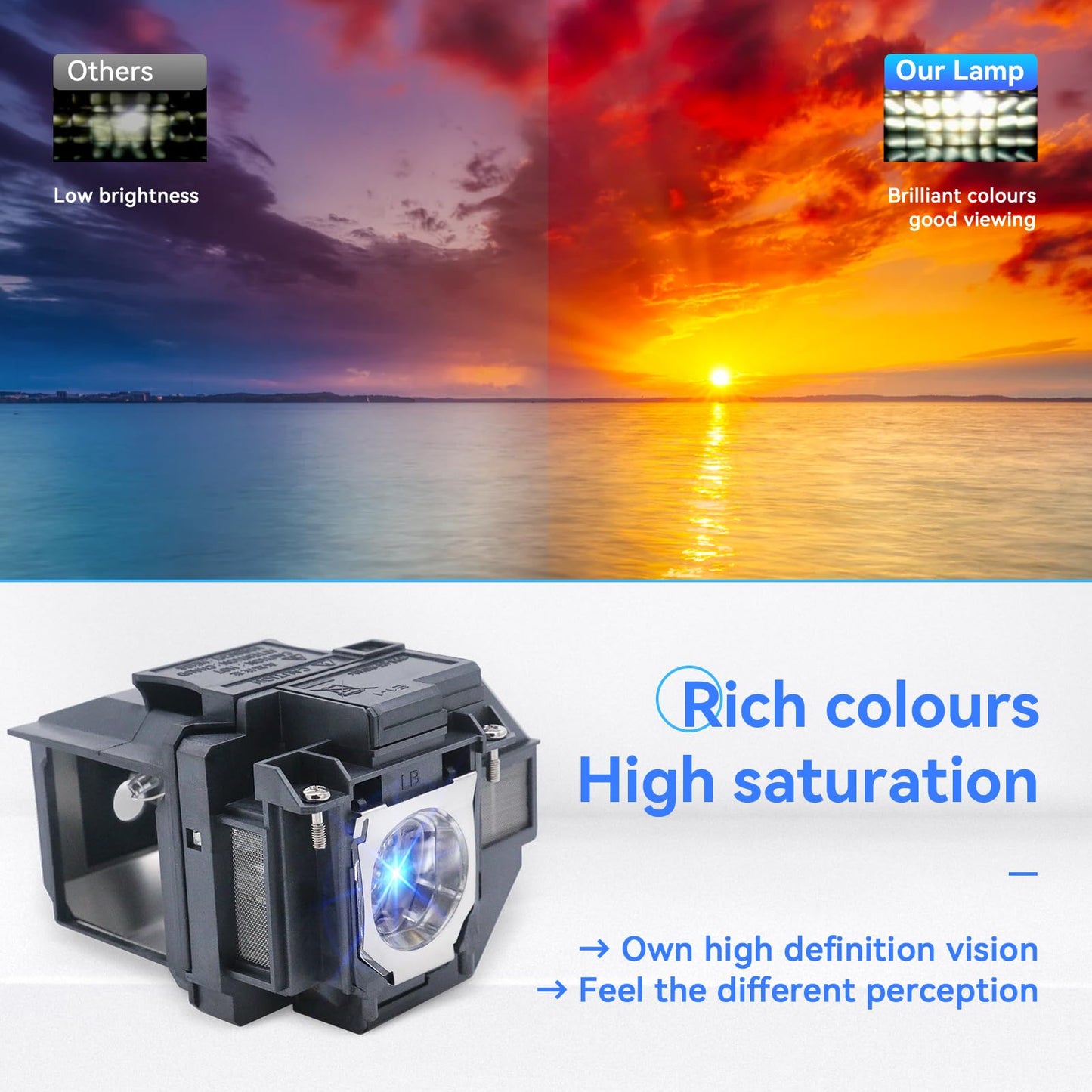ZMSTLAMP for Epson ELPLP97 Home Cinema 2200 2250 1080 880 X49 W49 982W E20 U50 VS260 EX9230 EX9240 EX3280 EX5280 EX7280 EB-U50 EB-FH52 EB-FH06