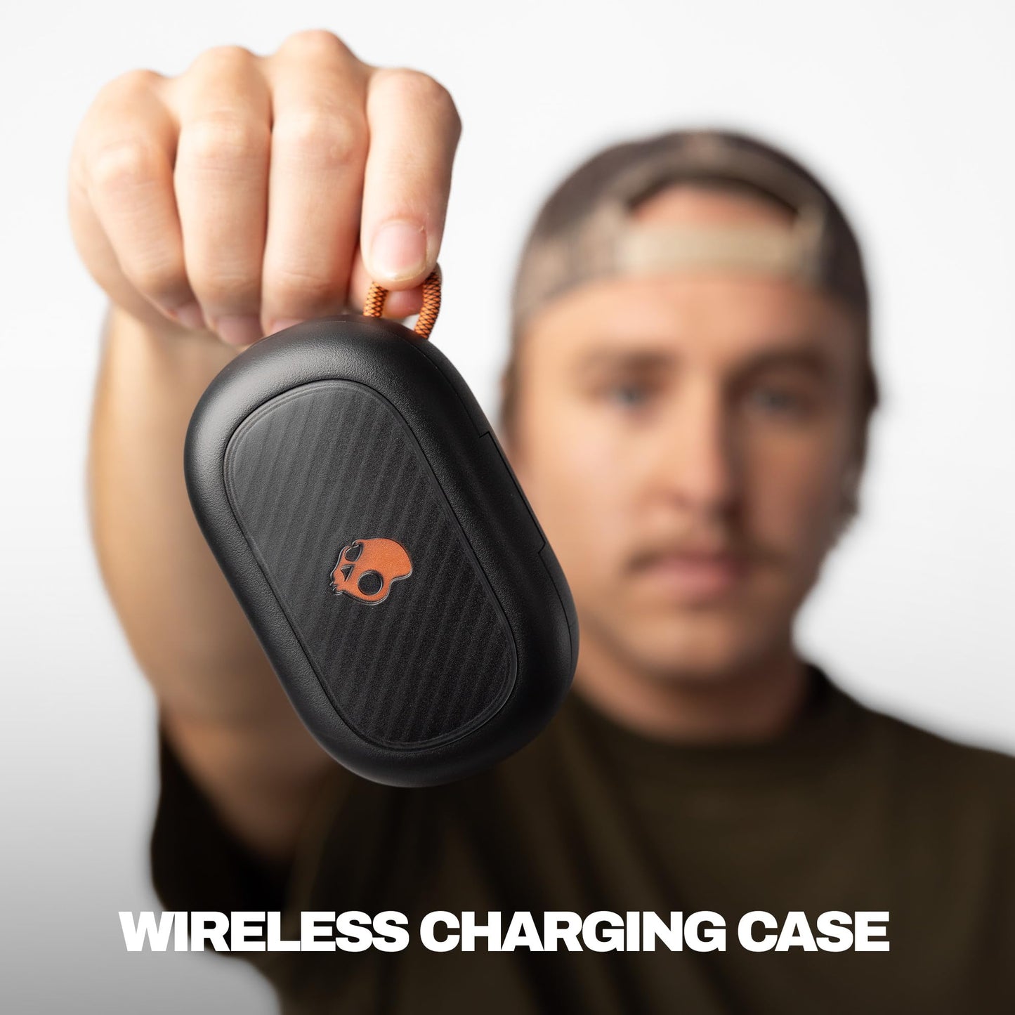 Skullcandy Push ANC Active Noise Cancelling Wireless Earbuds - Black/Orange