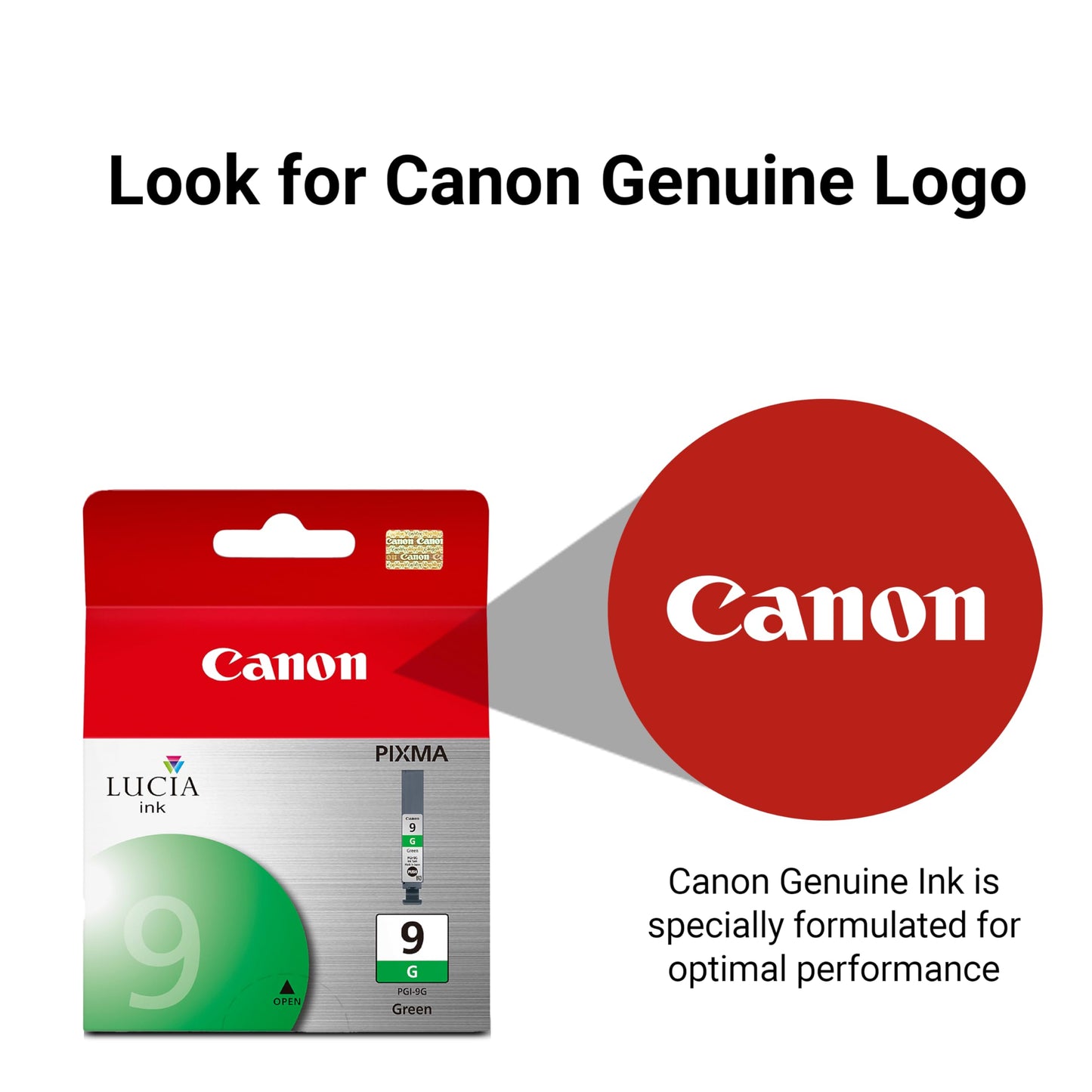 Canon PGI-9 Genuine Green Ink Tank, Compatible with Pro9500, and Pro9500 Mark II Printers