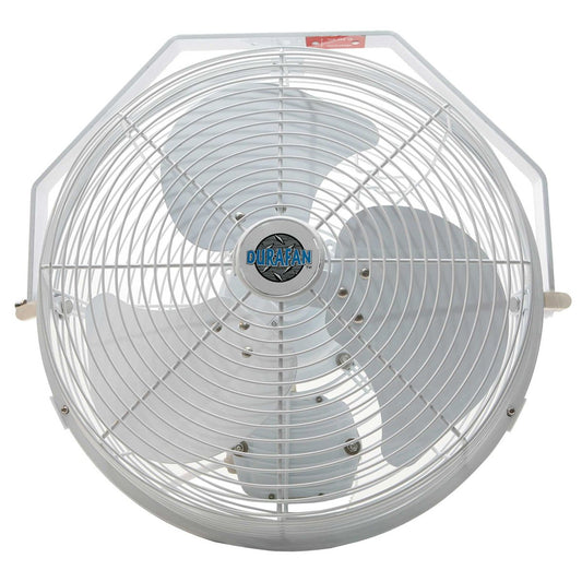 Durafan 14" Indoor/Outdoor Non-Oscillating Wall Mount Fan - White