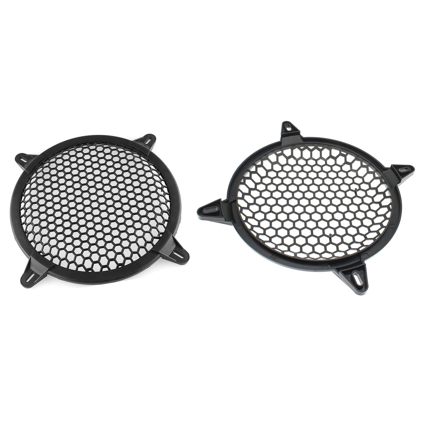 SYCZIOHU 2 Pcs 8 Inch Speaker Grill Plastic Round Subwoofer Grill with 4 Pcs Clamps Waffle Protector Guard Speaker Cover Decorative Car Audio Grille