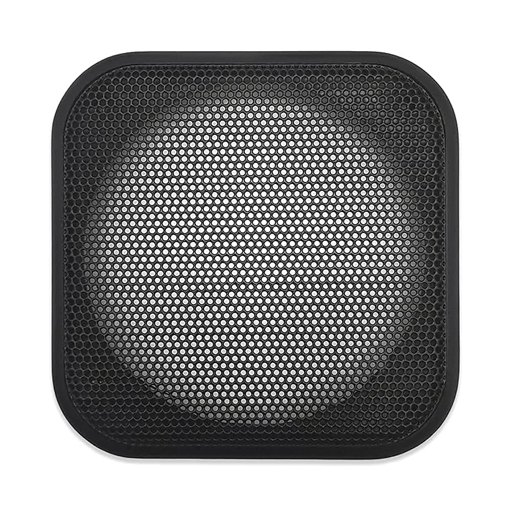 Generic, 2 Pcs for 4 In High Grade Square Speaker Cover Car Audio Decorative Circle Metal Mesh Grill Protection Net 108x108mm4.25x4.25in, Black