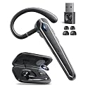 Bluetooth Headset, Wireless Bluetooth Earpiece with USB Dongle and Charging Case 100 Hours Talking Time Built-in Microphone for iOS Android Cell