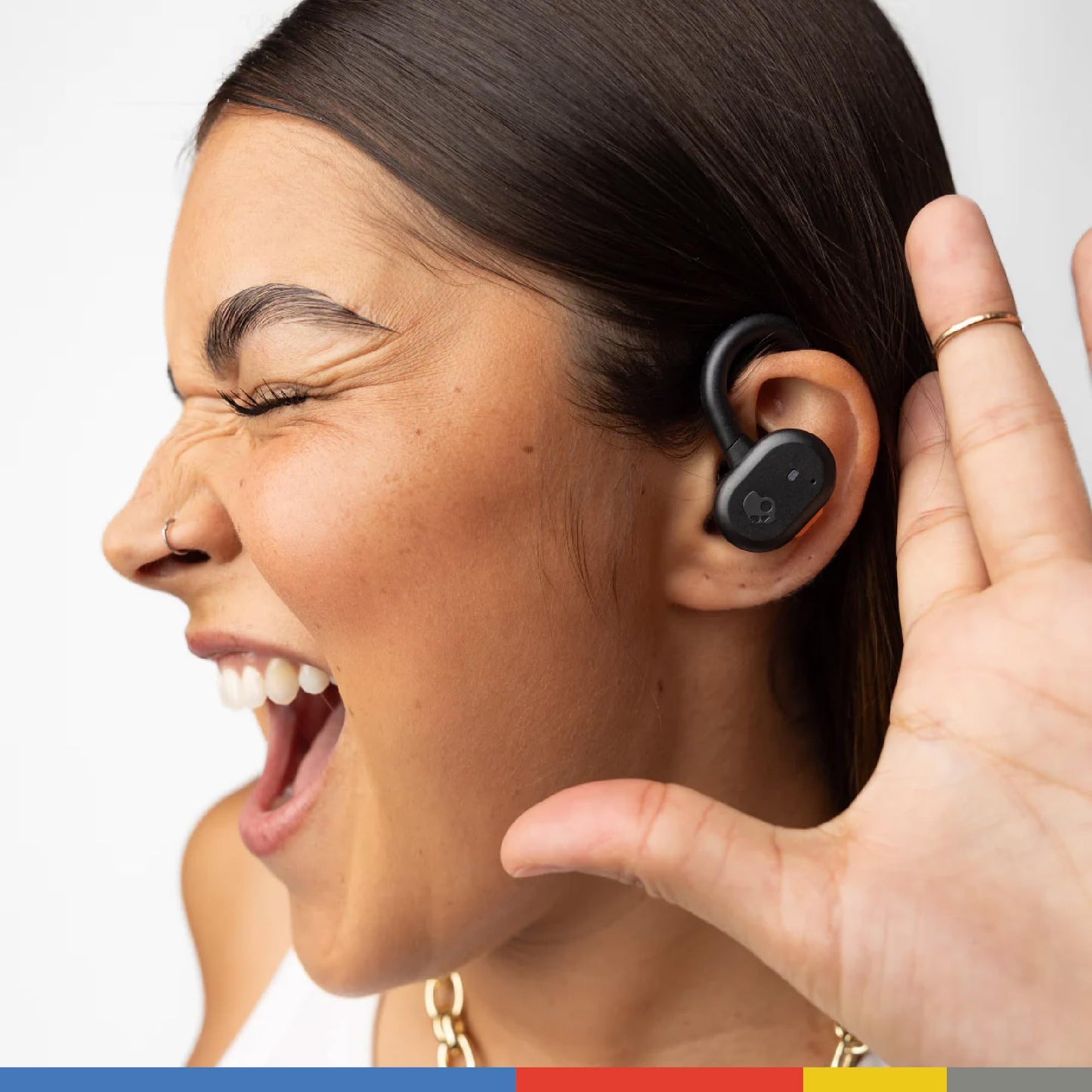 Skullcandy Push Active Wireless Earbuds, Bluetooth Headphones, Noise Isolating, 44 Hrs Battery, Secure-Fit Over-Ear Hanger, Sweat and Water Resistant