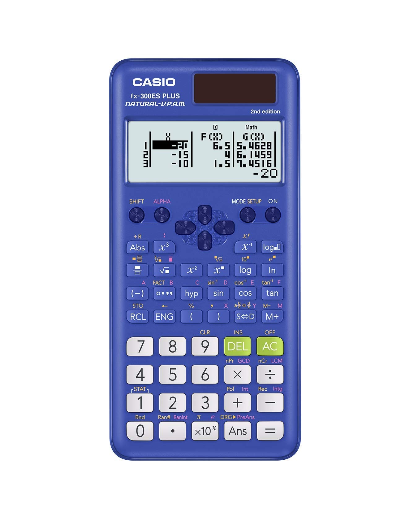 Casio fx-300ES Plus 2nd Edition - Standard Scientific Calculator | 262 Functions, Natural Textbook Display? | Ideal for Middle School, High School