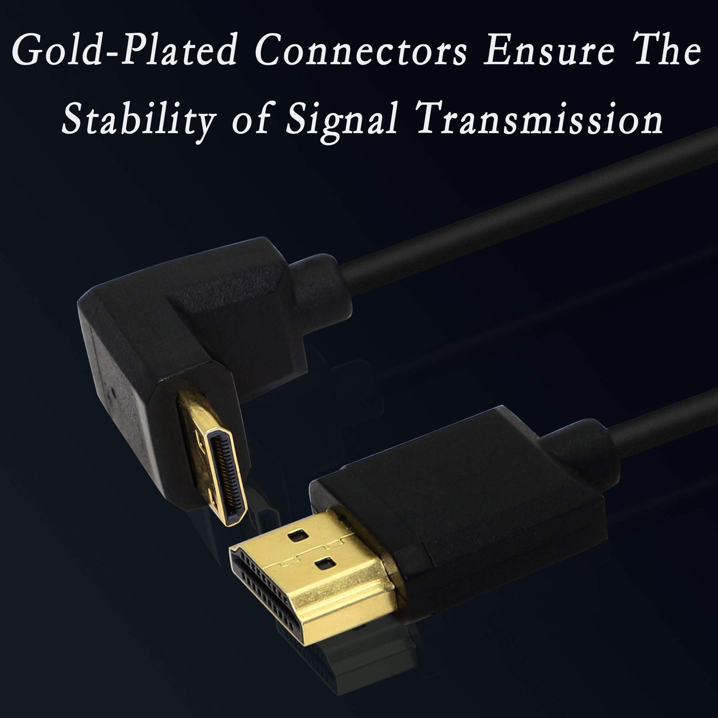 15CM Mini HDMI to HDMI Short Cable, 90 Degree Downward Angle High Speed Mini HDMI Male to HDMI 2.0 Male Adapter Support 4k@60HZ YOUCHENG,