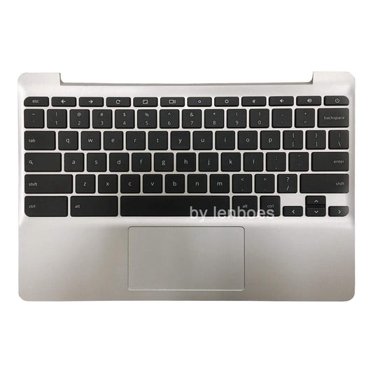 Rinbers for HP Chromebook 11 G5 Silver Palmrest Upper Case with Keyboard and Touchpad Assembly Replacement Part 900818-001 855623-001 (NOT for HP