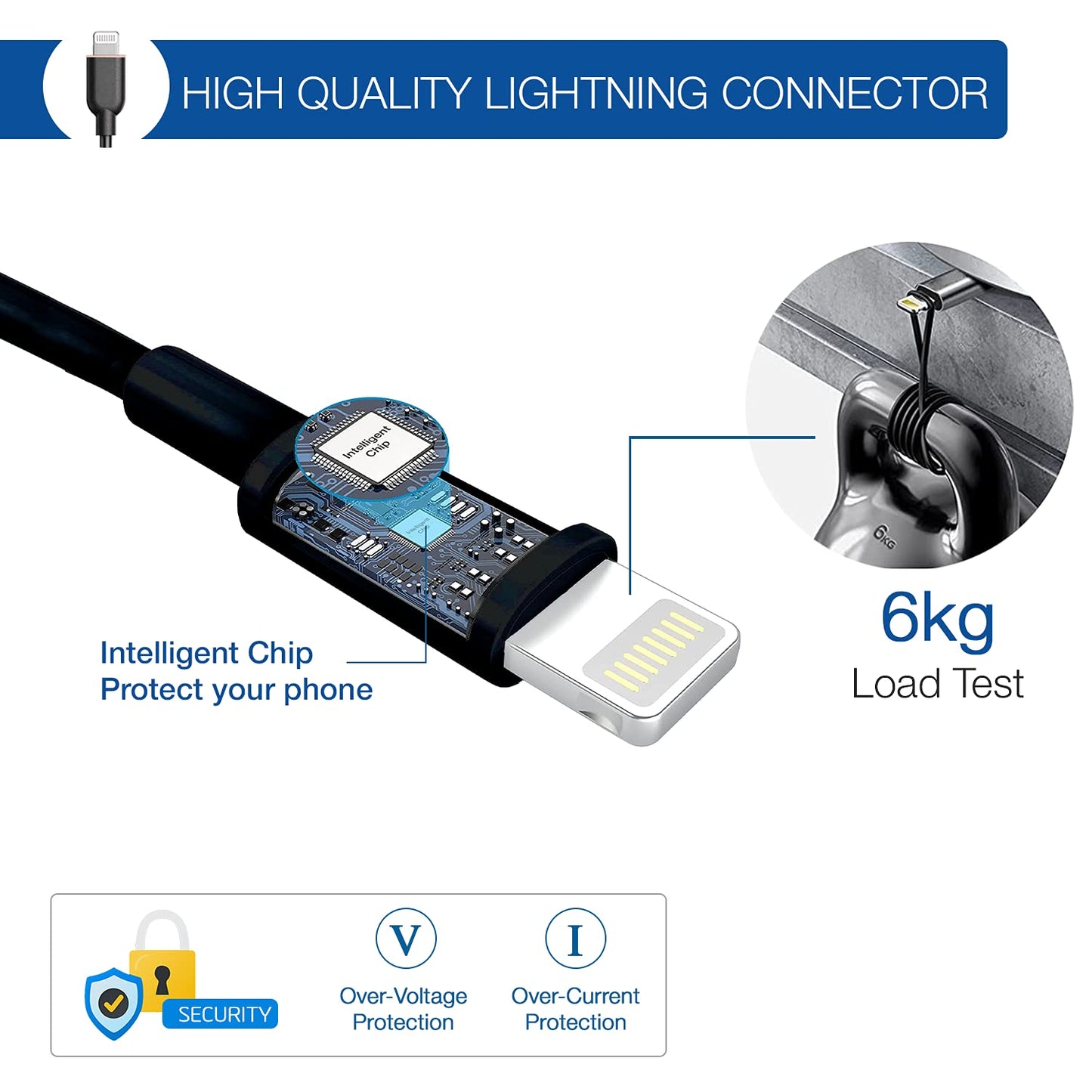 Car Charger for iPhone, 3.6A/18W Built-in 4.9ft Spiral Lightning Coiled Cable, 12-24V Fast Charging Cigarette Lighter Plug Adapter for iPhone 14 13 12