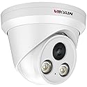 VIKYLIN 4K 8MP Full Color AI Turret IP PoE Camera,F1.0 Aperture 98ft Color Night Vision,Built-in Mic,Human/Vehicle Detection,2.8mm Lens,H.265,IP67