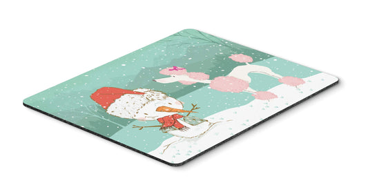 Caroline's Treasures CK2066MP Pink Poodle Snowman Christmas Mouse Pad, Hot Pad or Trivet for Home Office Gaming Working Computers Laptop Mouse
