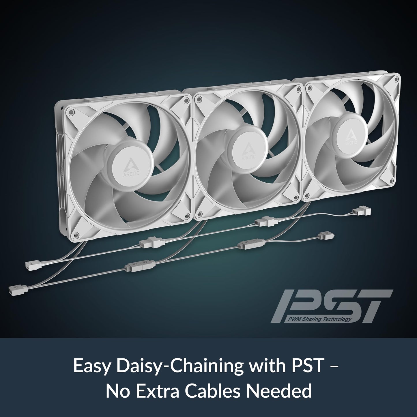 ARCTIC P14 Pro A-RGB (White) - Powerful Premium Fan, 140 mm PWM Fan with Y-Cable Splitte, 400-2500 RPM, 0 RPM <5% PWM, 5V Digital RGB, Fluid Dynamic