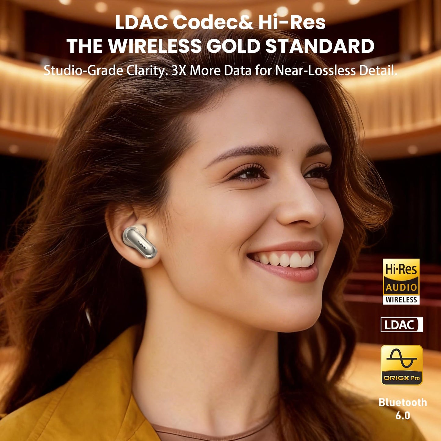TOZO NC20 Active Noise Cancelling Wireless Earbuds LDAC Hi-Res Bluetooth