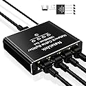 NataLink Ethernet Splitter 1 to 4 Network Cable Splitter 1000Mbps High Speed RJ45 Internet Splitter Adapter with USB Power Cable for Cat 5/5e/6/7/8