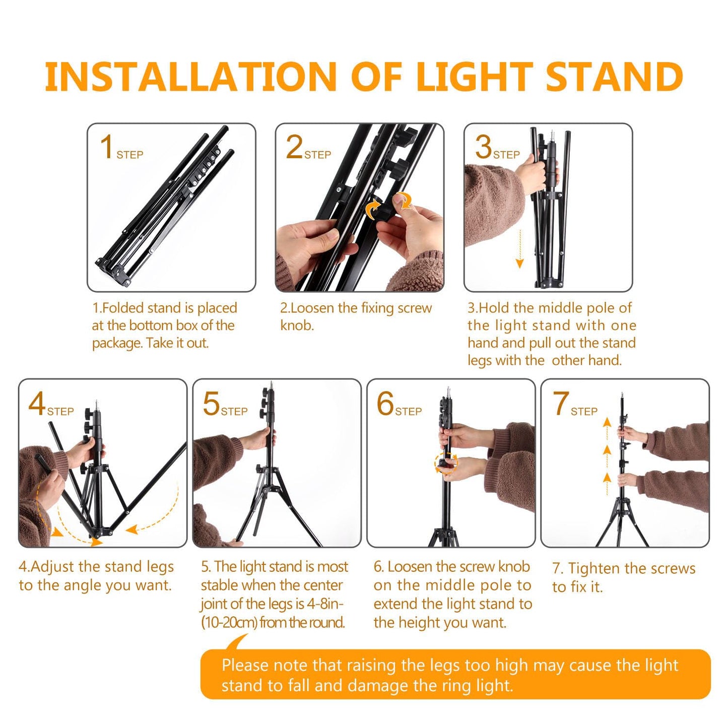 JJ JIANJIN Ring Light 18 INCH Kit,55W6700k Dimmable LED Light, Tripod Stand, Remote Controller,Box for Camera,Smartphone,YouTube,TikTok,Self-Portrait