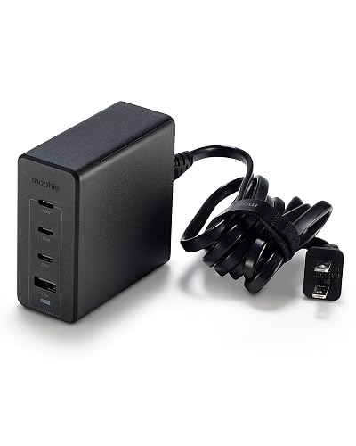 Mophie speedport 120 USB-C Charger GaN 120W, 4-Port Fast Compact Wall Charger for MacBook Pro/Air, iPad Pro, Samsung Galaxy S25/S24, Dell XPS 13