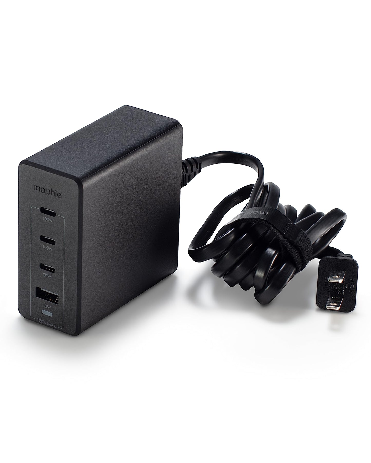 Mophie speedport 120 USB-C Charger GaN 120W, 4-Port Fast Compact Wall Charger for MacBook Pro/Air, iPad Pro, Samsung Galaxy S25/S24, Dell XPS 13