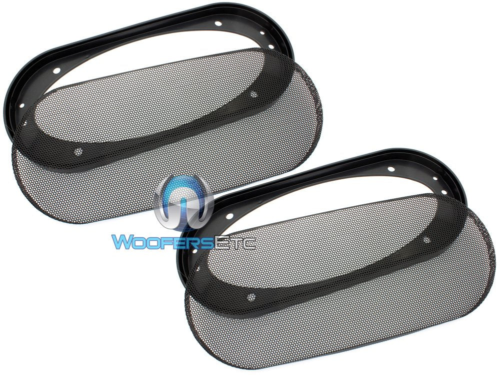 4" x 10" Universal Steel Mesh Protective Speaker Grills - Pair