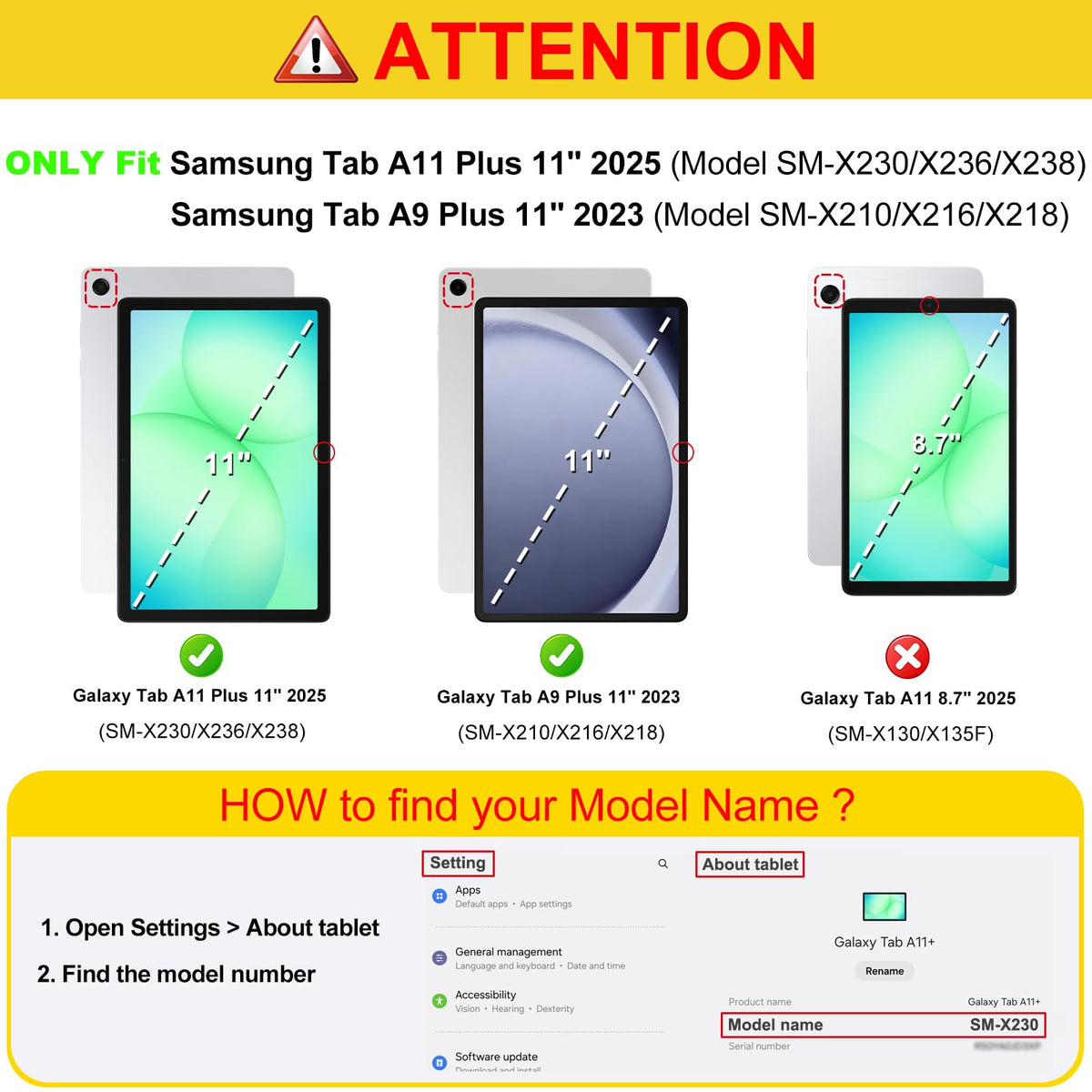 Fintie Multi-Angle Viewing Case for Samsung Galaxy Tab A11+/ A9+ 11 Inch