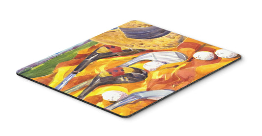 Caroline's Treasures 6063MP Golf Clubs Golfer Mouse Pad, Hot Pad or Trivet for Home Office Gaming Working Computers Laptop Mouse Mat,Washable Large
