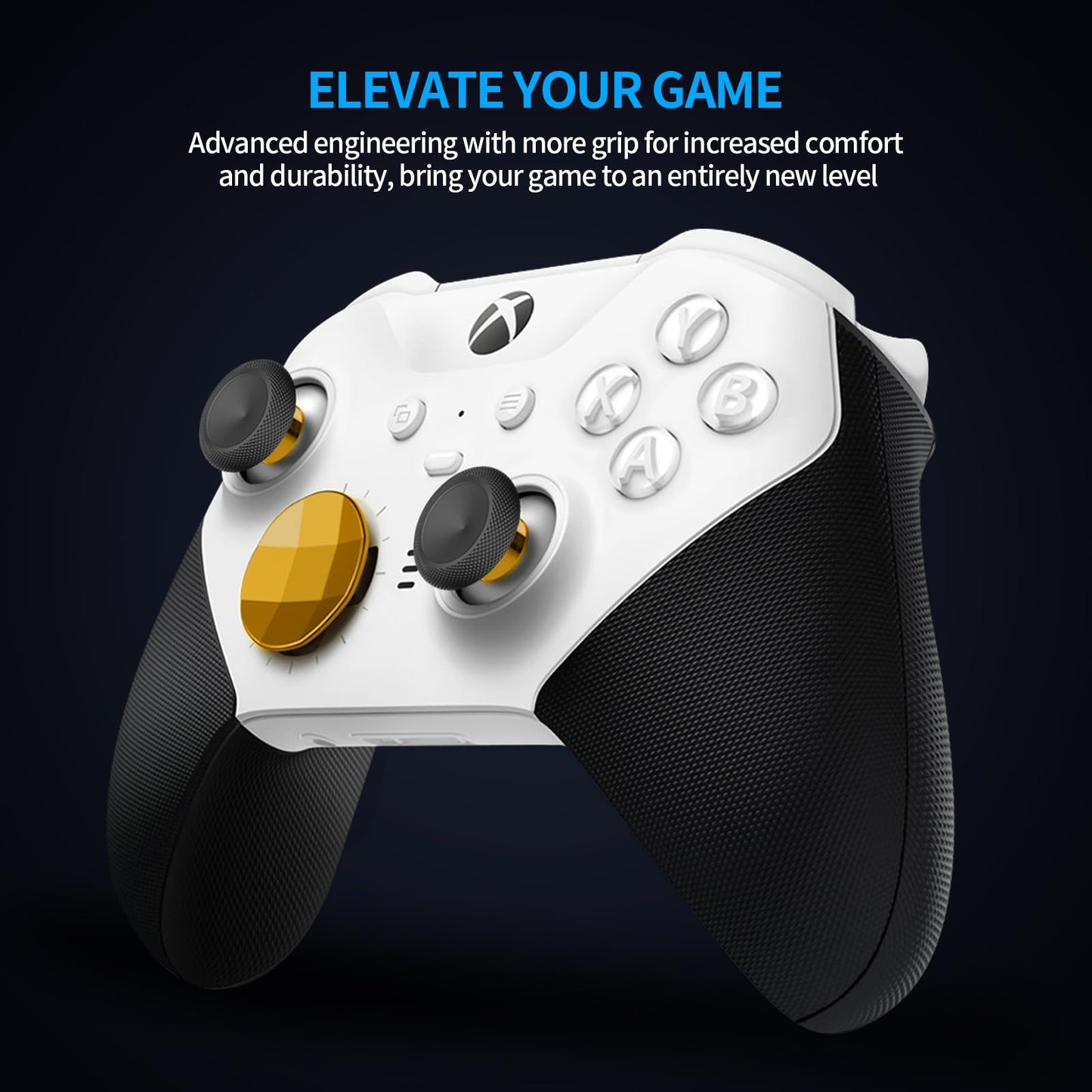 Accessories for Xbox Elite Controller Series 2 - 13 in 1 Replacement Paddles Gold Color Thumbsticks Analog Sticks Joystick Parts Repair Kit Component