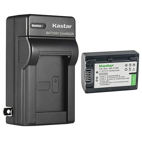Kastar 1-Pack Battery and AC Wall Charger Replacement for Sony FDR-AX43, FDR-AX53, FDR-AXP55, HDR-CX110, HDR-CX115, HDR-CX116, HDR-CX130, HDR-CX150