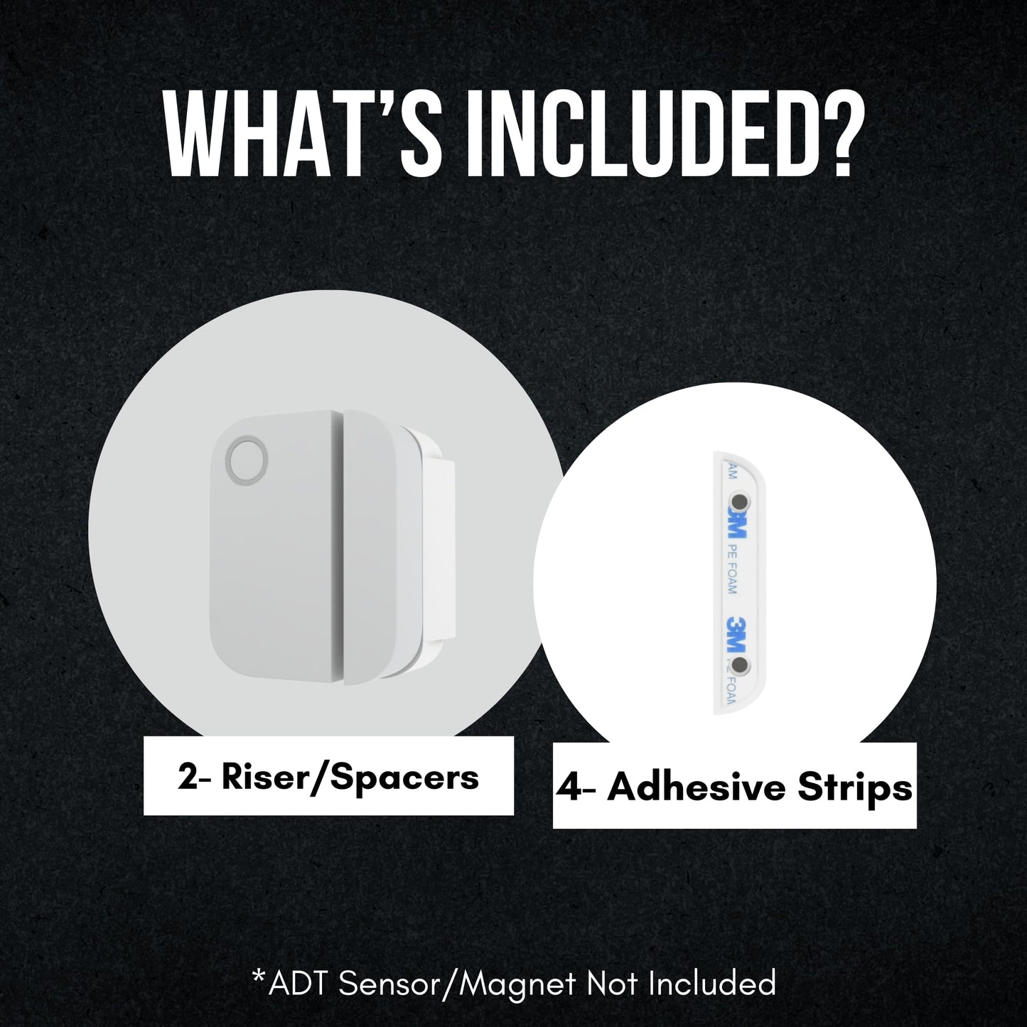 Ring Alarm Magnet Riser | 2 Pack Set with 3M Adhesive - Easy Mount to Any Doorway, Window, and Entryway | Ring Sensor/Magnet Not Included (1 inch)