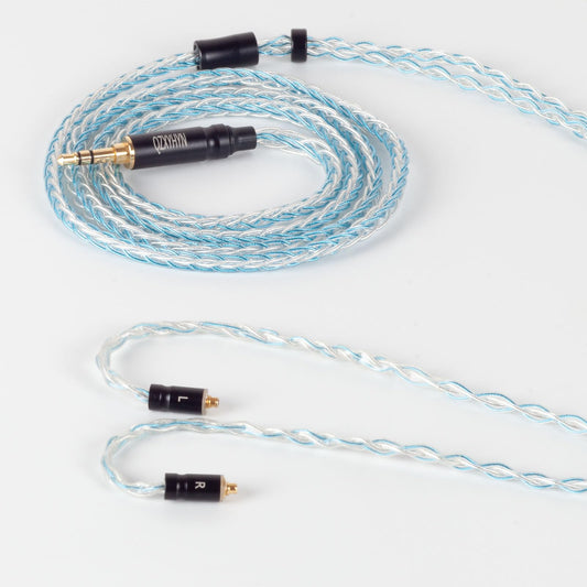 QZXYHYN 8 Core Braided Headphone Upgrade Cable, Headphone Replacement Cable, Silver-Plated Copper Upgrade Cable for Shure SE215 SE535 TIN Audio T2…