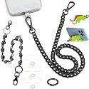 2 pcs Trouser Chains for Men Women Pants Wallet Phone Pocket Chain Jean Biker Belt Lanyard Anti Theft Metal Hip Hop Punk Goth Accessories with 3 Phone