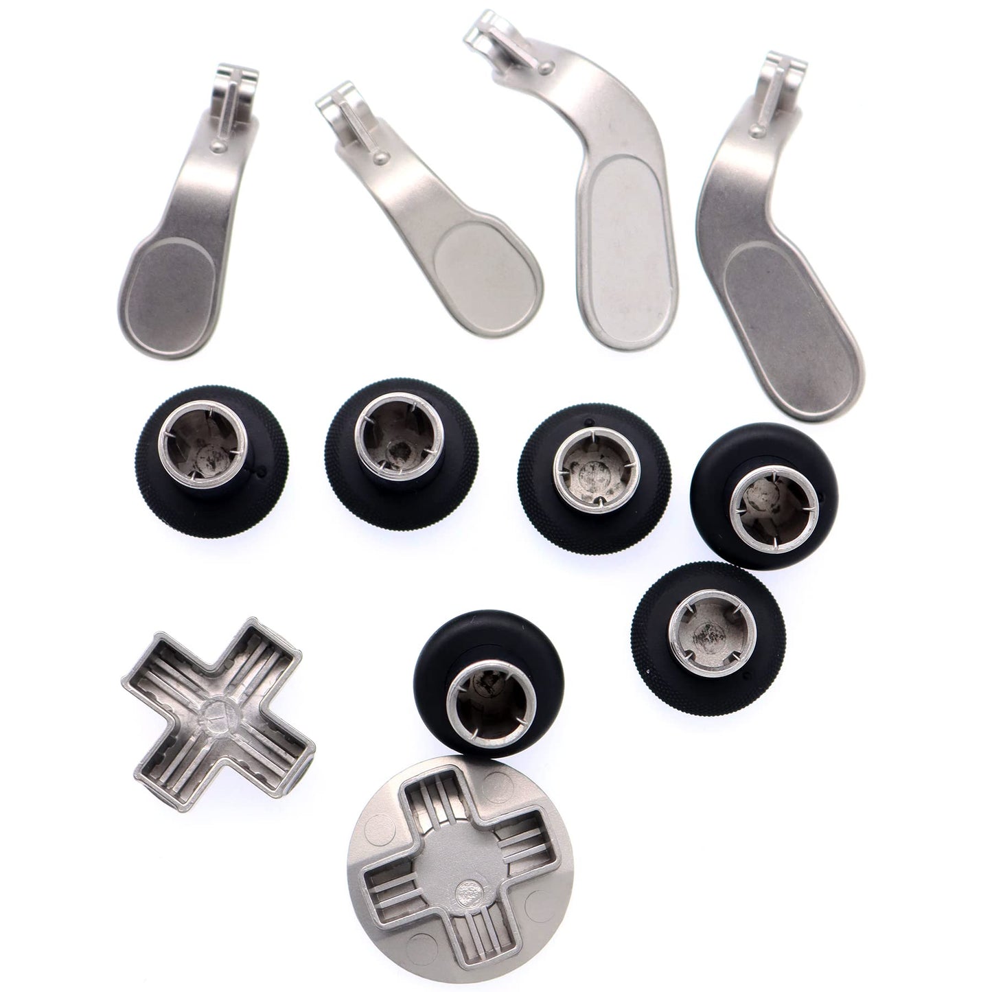 Deal4GO Magnetic Analog Thumbstick Metal D-pad & Paddle Set Replacement for Xbox One Elite 1698 Controller Thumb Stick Black