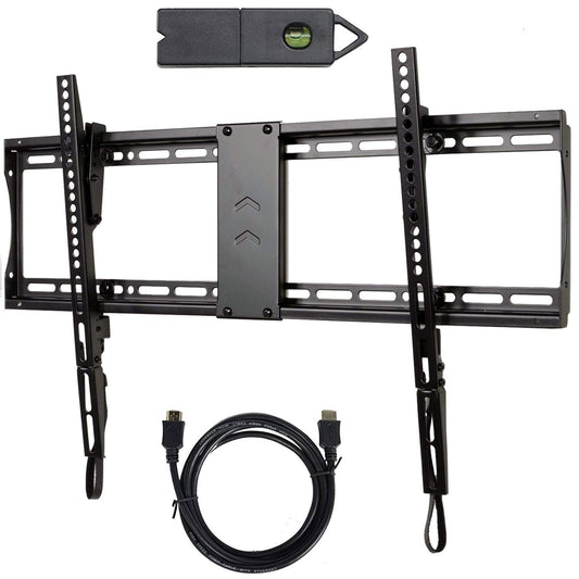 VideoSecu Tilt Flat Screen TV Wall Mount Bracket for 37" 40" 42" 46" 47" 50" 52" 55" 58" 60" 62" 63" 65" 70" LCD LED Max VESA 700x400mm with 7 ft HDMI