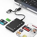 USB C/A Smart Card Reader and Memory Card Adapter 7 in 2 CAC Reader- Military CAC, SIM, SD/TF/MS Pro Duo/M2/IC/PIV Card Reader for Windows/Mac/Linux
